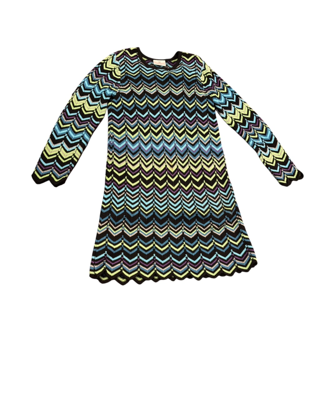 Hanna Andersson Sz 10 (140) Diagonal striped sweater dress